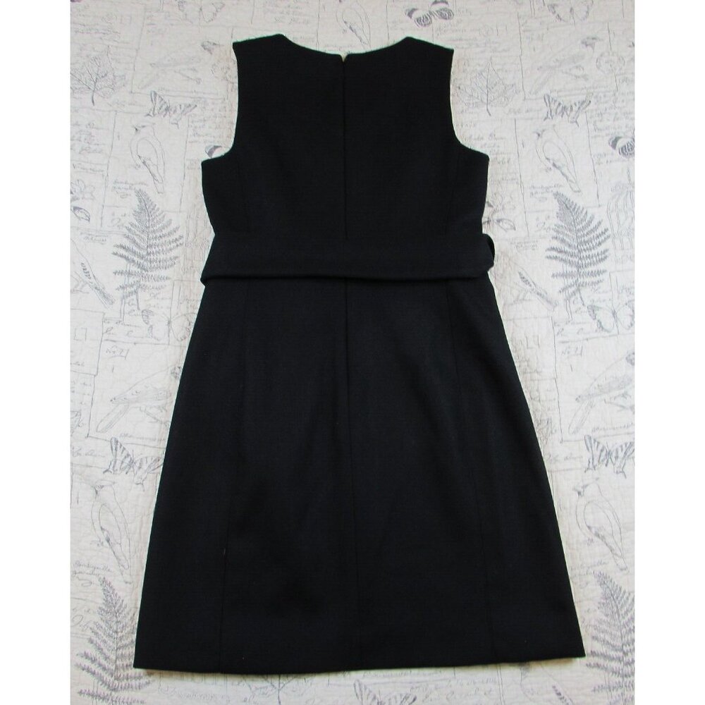RARE EUC $168 J CREW V-neck sheath dress double-serge wool Black G8357 WOMENS  6 - Picture 8 of 8